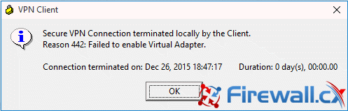 Install Fix Cisco Vpn Client On Windows 10 32 64 Bit Fix Reason 442 Failed To Enable Virtual Adapter