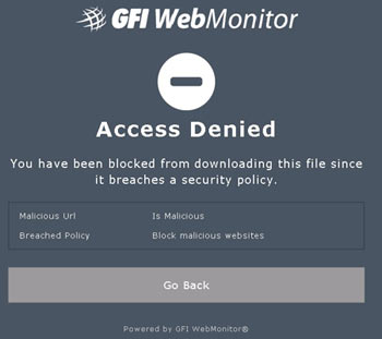 WebMonitor effectively blocks malicious websites while notifying users trying to access it
