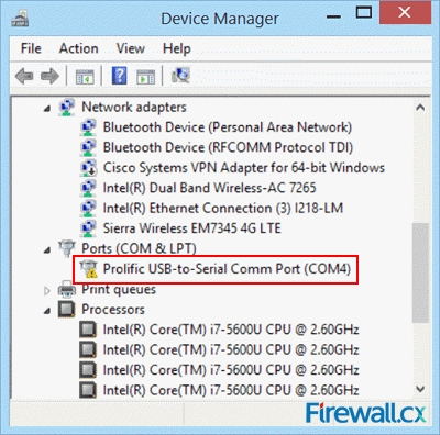 Prolific usb to serial driver