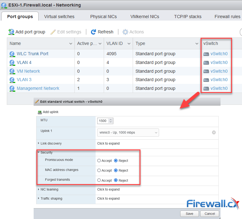 cisco 9800-cl wireless cloud controller - esxi port group and vswitch configuration