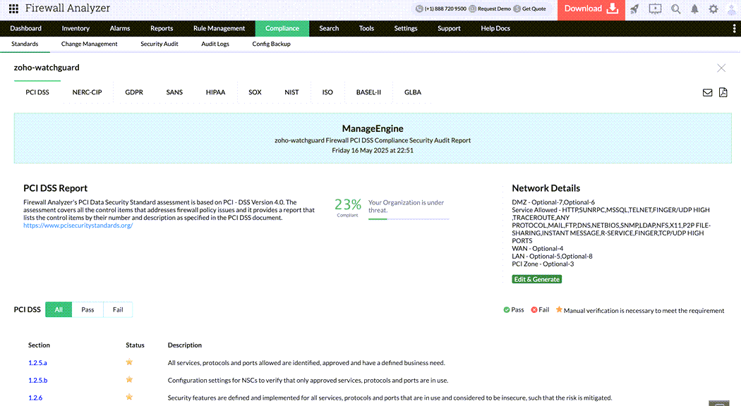 Manageengine firewall pci dss v4.0 compliance report Manageengine firewall pci dss v4.0 compliance report