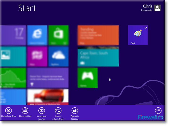 how to open paint on windows 8