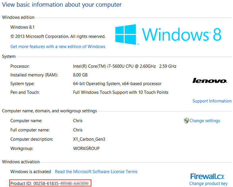 Revealing & Backing Up Your Windows 8 – Windows 8.1 Pro License Product Key